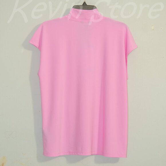Pink (Fondant) NWT Buffalo Ladies' V-Neck Short Sleeve Blouse - Picture 8 of 8